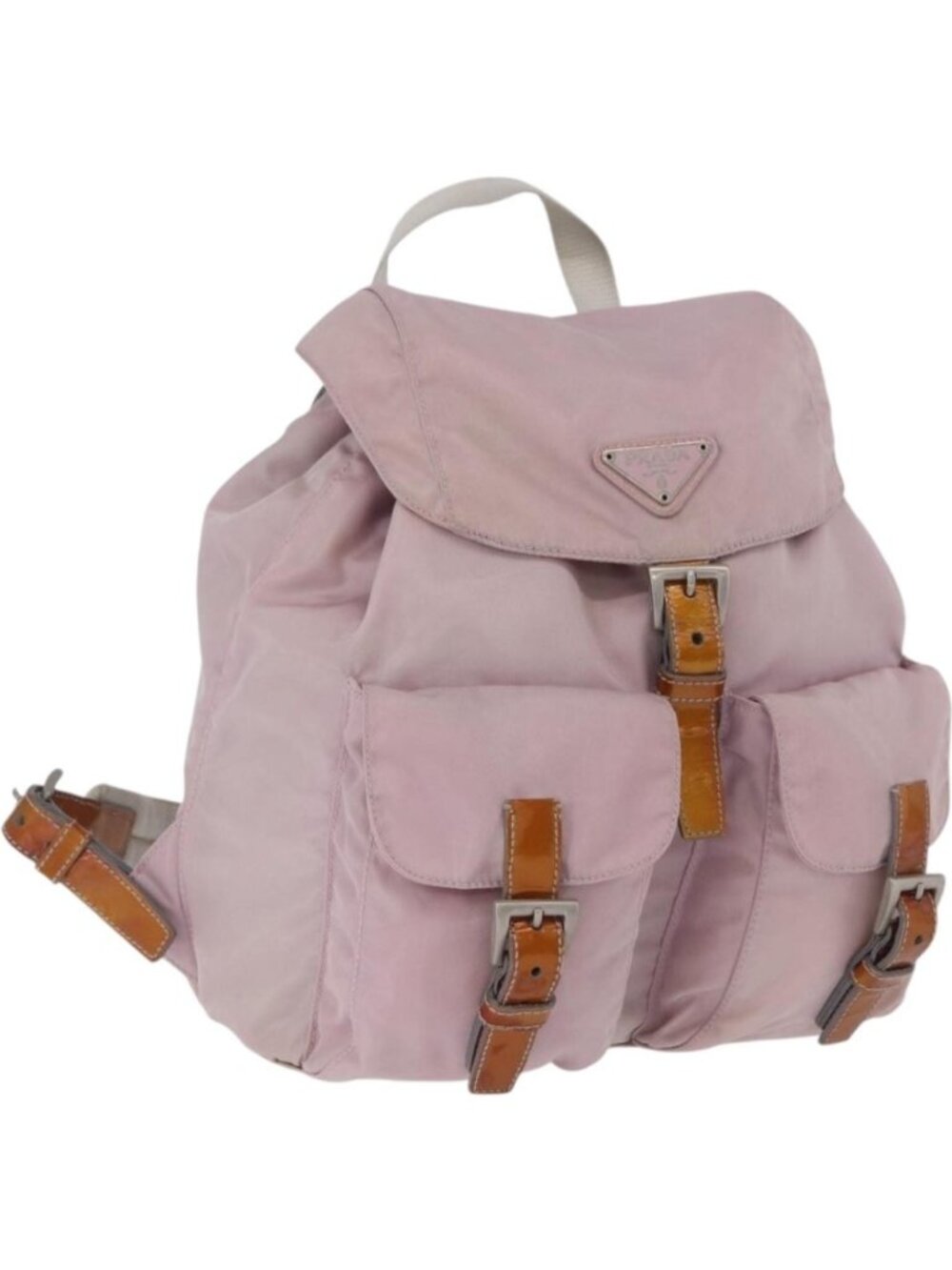 PRADA Backpack Nylon Pink Silver